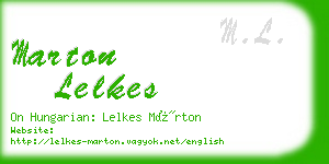 marton lelkes business card